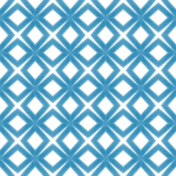Padrão Desenhado Mão Listrada Fundo Caleidoscópio Simétrico Azul Têxtil Pronto — Fotografia de Stock