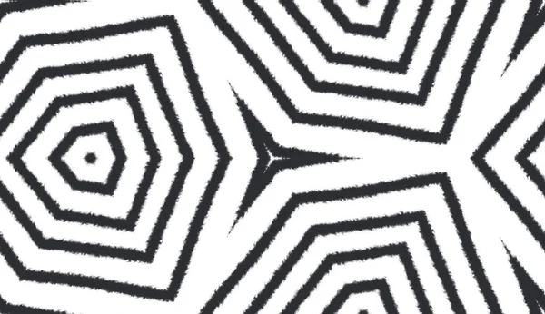 Strukturiertes Streifenmuster Schwarzer Symmetrischer Kaleidoskop Hintergrund Trendiges Design Mit Strukturierten — Stockfoto