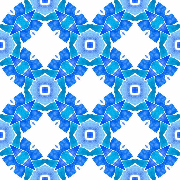 Textilfertiger Künstlerischer Druck Bademode Tapete Verpackung Blaues Saftiges Boho Chic — Stockfoto
