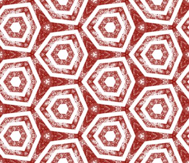 Tekrar eden mayo tasarımı. Şarap kırmızısı simetrik kaleydoskop arka planı. Yaz çöreği şekeri desenli. Tekstil hazır simetrik baskı, mayo kumaş, duvar kağıdı, ambalaj..