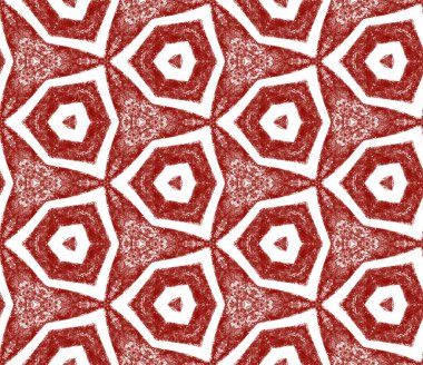 Dokulu çizgili desen. Kestane rengi simetrik kaleydoskop. Tekstil hazır zarif baskı, mayo kumaş, duvar kağıdı, ambalaj. Moda desenli çizgiler tasarımı.