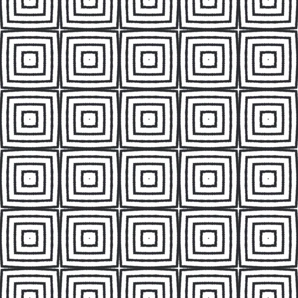Ikat Repeating Swimwear Design Black Symmetrical Kaleidoscope Background Summer Ikat — Stock Photo, Image