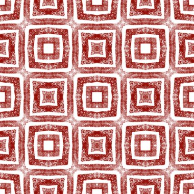 Geometrik dikişsiz desen. Şarap kırmızısı simetrik kaleydoskop arka planı. Tekstil hazır harika baskı, mayo kumaş, duvar kağıdı, ambalaj. El çizimi geometrik kusursuz tasarım.