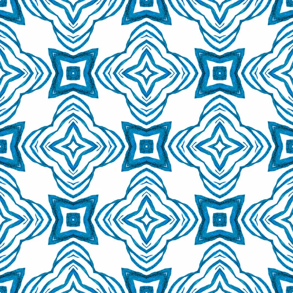 Textiel Klaar Levendige Print Badmode Stof Behang Verpakking Blauw Cool — Stockfoto