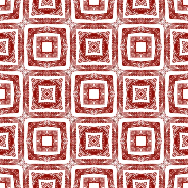 Geometrische Naadloze Patroon Wijn Rode Symmetrische Caleidoscoop Achtergrond Textiel Klaar — Stockfoto