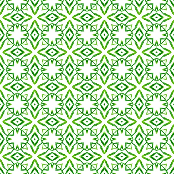 Patrón Acuarela Chevron Verde Emocional Boho Chic Diseño Verano Textil — Foto de Stock