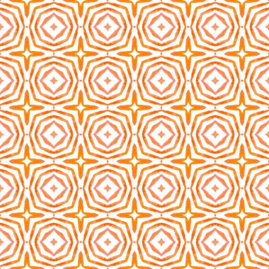 Repeating striped hand drawn border. Orange extraordinary boho chic summer design. Striped hand drawn design. Textile ready brilliant print, swimwear fabric, wallpaper, wrapping.