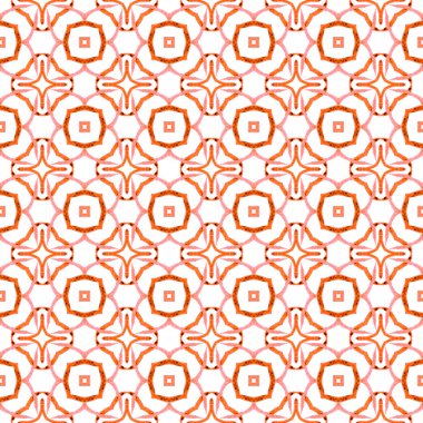 Tekstil hazır büyüleyici baskı, mayo kumaş, duvar kağıdı, ambalaj. Turuncu yaratıcı boho şık yaz tasarımı. Organik fayans. Moda organik yeşil kenar.