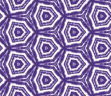 Ethnic hand painted pattern. Purple symmetrical kaleidoscope background. Textile ready exquisite print, swimwear fabric, wallpaper, wrapping. Summer dress ethnic hand painted tile.