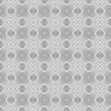 Watercolor summer ethnic border pattern. Black and white noteworthy boho chic summer design. Ethnic hand painted pattern. Textile ready trending print, swimwear fabric, wallpaper, wrapping.