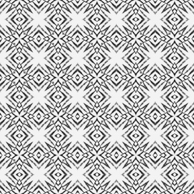 Textile ready pretty print, swimwear fabric, wallpaper, wrapping. Black and white resplendent boho chic summer design. Striped hand drawn design. Repeating striped hand drawn border.