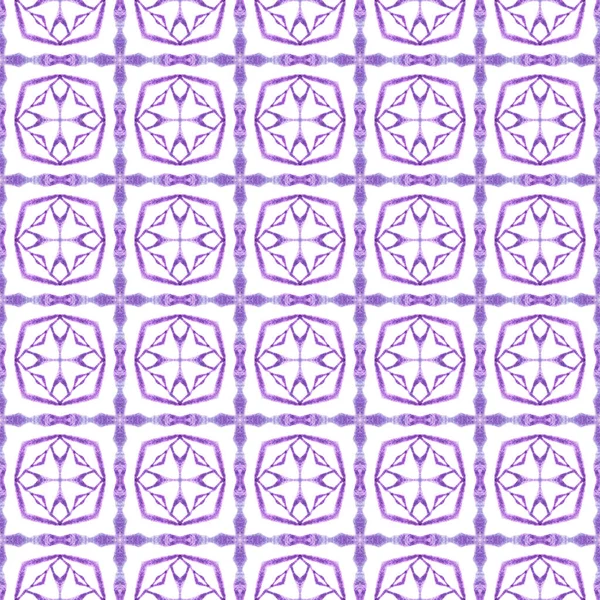 Mosaic seamless pattern. Purple interesting boho chic summer design. Textile ready fresh print, swimwear fabric, wallpaper, wrapping. Hand drawn green mosaic seamless border.