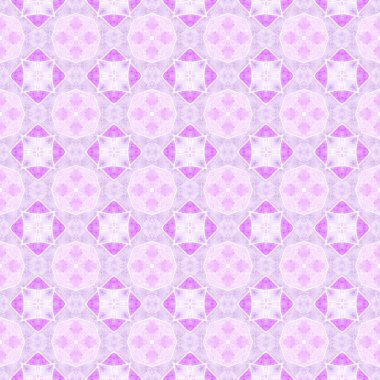 Elle boyanmış suluboya kenar. Mor klasik boho şık yaz tasarımı. Tekstil hazır baskı, mayo kumaş, duvar kağıdı, ambalaj. Döşemeli suluboya arkaplan.