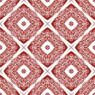Egzotik, pürüzsüz desen. Şarap kırmızısı simetrik kaleydoskop arka planı. Yaz mayosu, egzotik, pürüzsüz tasarım. Tekstil hazır çekici baskı, mayo kumaş, duvar kağıdı, ambalaj..