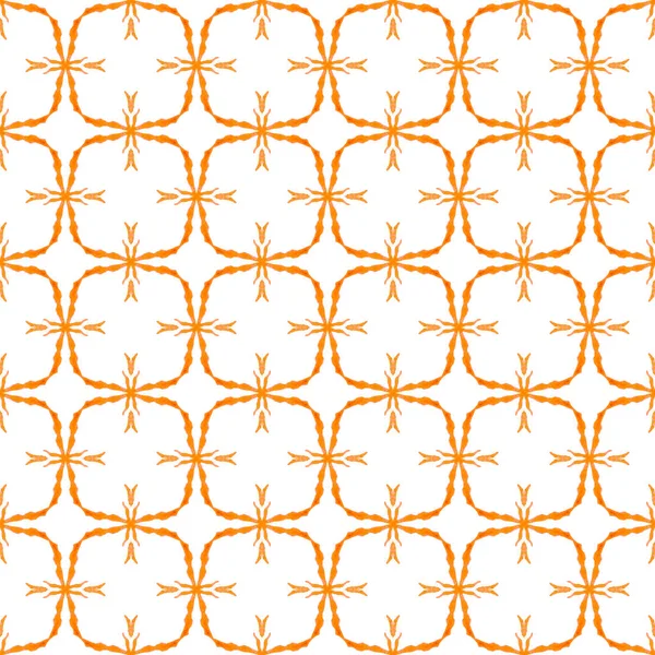 stock image Mosaic seamless pattern. Orange neat boho chic summer design. Textile ready outstanding print, swimwear fabric, wallpaper, wrapping. Hand drawn green mosaic seamless border.