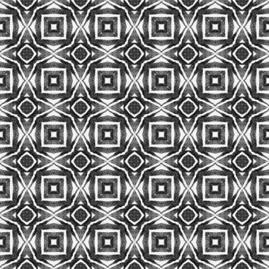 Chevron watercolor pattern. Black and white exquisite boho chic summer design. Textile ready bewitching print, swimwear fabric, wallpaper, wrapping. Green geometric chevron watercolor border.