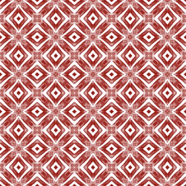 Geometrik dikişsiz desen. Kestane rengi simetrik kaleydoskop. El çizimi geometrik kusursuz tasarım. Tekstil hazır muhteşem baskı, mayo kumaş, duvar kağıdı, ambalaj..