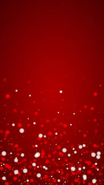 Snowfall Επικαλύψει Φόντο Χριστούγεννα Λεπτές Νιφάδες Χιονιού Και Αστέρια Κόκκινο — Διανυσματικό Αρχείο
