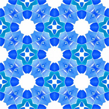 Çizgili el çizimi tasarımı. Mavi canlı boho şık yaz tasarımı. Tekrar eden çizgili el çizgisi sınırı. Tekstil hazır nadir baskılar, mayo kumaş, duvar kağıdı, ambalaj..