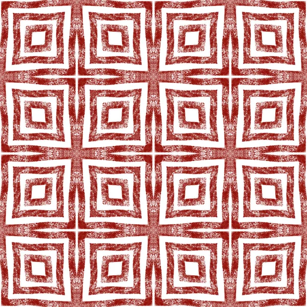 Exotisch Naadloos Patroon Wijn Rode Symmetrische Caleidoscoop Achtergrond Textiel Klaar — Stockfoto