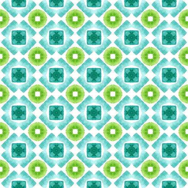 熱帯のシームレスなパターン 緑の快適なBohoシックな夏のデザイン 繊維準備ができて驚くべき印刷 水着生地 手描き熱帯シームレスな境界線 — ストック写真