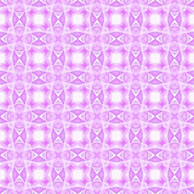 Elle boyanmış suluboya kenar. Mor muhteşem boho şık yaz tasarımı. Döşemeli suluboya arka plan. Tekstil hazır tuhaf baskılar, mayo kumaş, duvar kağıdı, ambalaj..