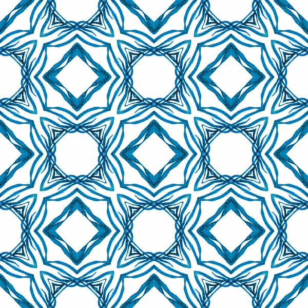 Textilfertiger Perfekter Druck Bademodenstoff Tapete Verpackung Blaues Attraktives Boho Chic — Stockfoto