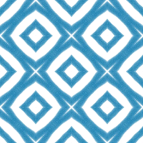 Αραβικό Σχέδιο Ζωγραφισμένο Στο Χέρι Μπλε Συμμετρικό Φόντο Καλειδοσκοπίου Ανατολίτικο — Φωτογραφία Αρχείου