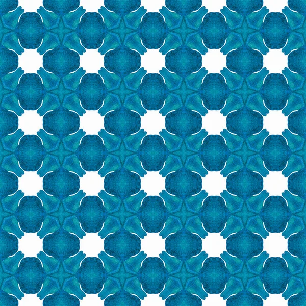Frontera Árabe Oriental Dibujada Mano Azul Hermoso Diseño Boho Chic —  Fotos de Stock