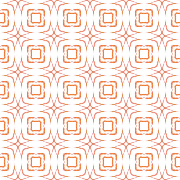 Azulejo Orgánico Naranja Hechizante Diseño Boho Chic Verano Frontera Verde —  Fotos de Stock