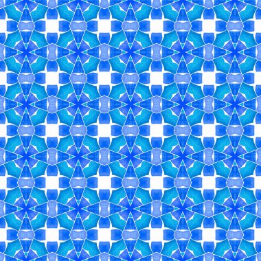 Moda organik yeşil sınır. Mavi değerli boho şık yaz tasarımı. Organik fayans. Tekstil hazır muhteşem baskı, mayo kumaş, duvar kağıdı, ambalaj..