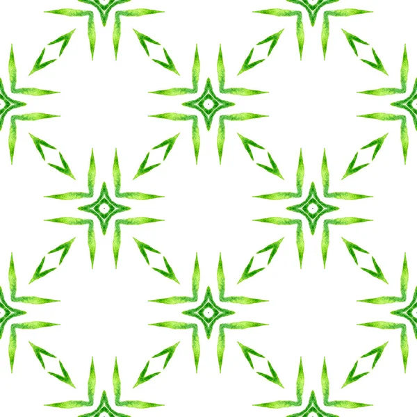 Azulejo Orgánico Diseño Verano Boho Chic Artístico Verde Frontera Verde — Foto de Stock