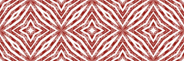 Medallion Seamless Border Wine Red Symmetrical Kaleidoscope Background Powerful Decorative — Stock Photo, Image