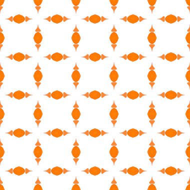 Mozaik kusursuz desen. Turuncu şaşırtıcı boho şık yaz tasarımı. Tekstil hazır büyüleyici baskı, mayo kumaş, duvar kağıdı, ambalaj. El çizimi yeşil mozaik pürüzsüz sınır.