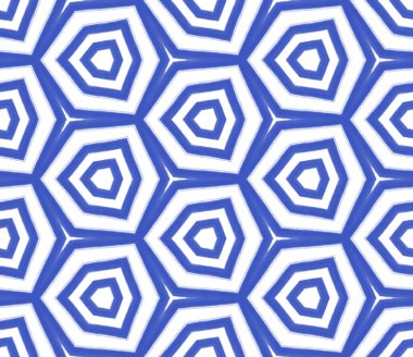 Çizgili el çizimi desen. İndigo simetrik kaleydoskop arka planı. Çizgili elle çizilmiş fayans tekrarlanıyor. Tekstil hazır güzel baskı, mayo kumaş, duvar kağıdı, ambalaj..