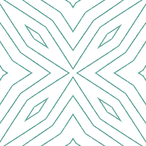 Wzór Pasków Teksturowanych Turkusowe Symetryczne Tło Kalejdoskopu Modny Wzór Teksturowanych — Zdjęcie stockowe