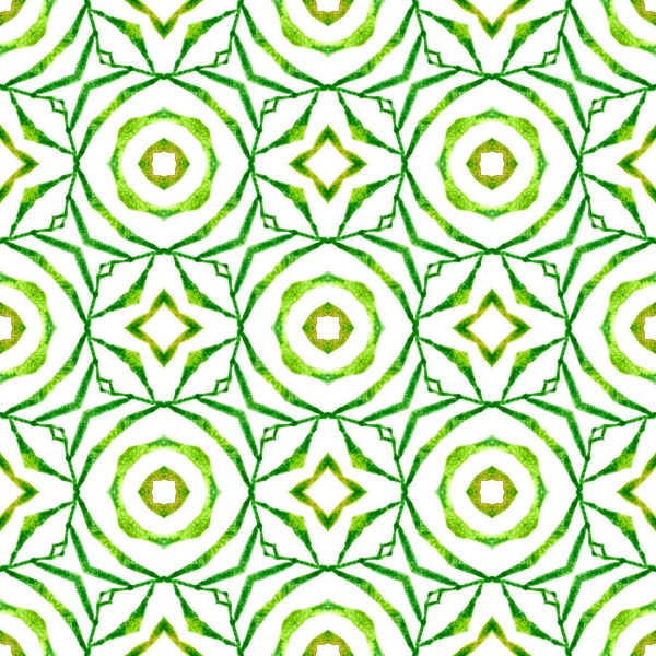 Oriental arabesque hand drawn border. Green bewitching boho chic summer design. Textile ready excellent print, swimwear fabric, wallpaper, wrapping. Arabesque hand drawn design.