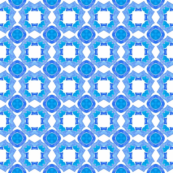 Textilfertiger Saftiger Druck Bademodenstoff Tapeten Verpackung Blaues Hinreißendes Boho Chic — Stockfoto