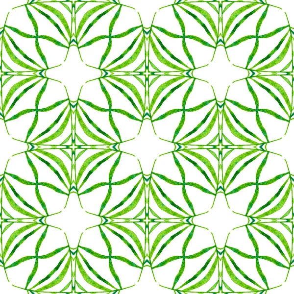 Patrón Exótico Sin Costuras Verde Hermoso Diseño Boho Chic Verano —  Fotos de Stock