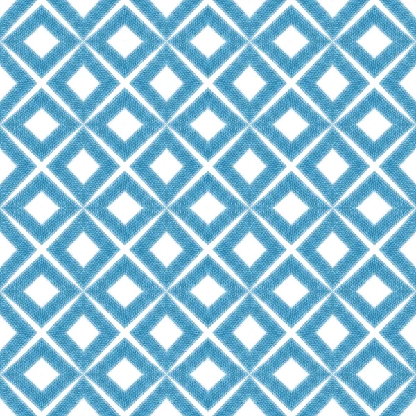 Betegeld Aquarelpatroon Blauwe Symmetrische Caleidoscoop Achtergrond Met Hand Beschilderde Betegelde — Stockfoto