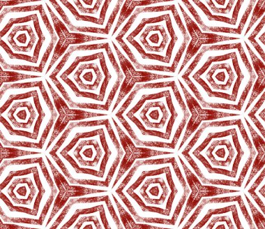 Egzotik, pürüzsüz desen. Şarap kırmızısı simetrik kaleydoskop arka planı. Yaz mayosu, egzotik, pürüzsüz tasarım. Tekstil hazır muhteşem baskı, mayo kumaş, duvar kağıdı, ambalaj..