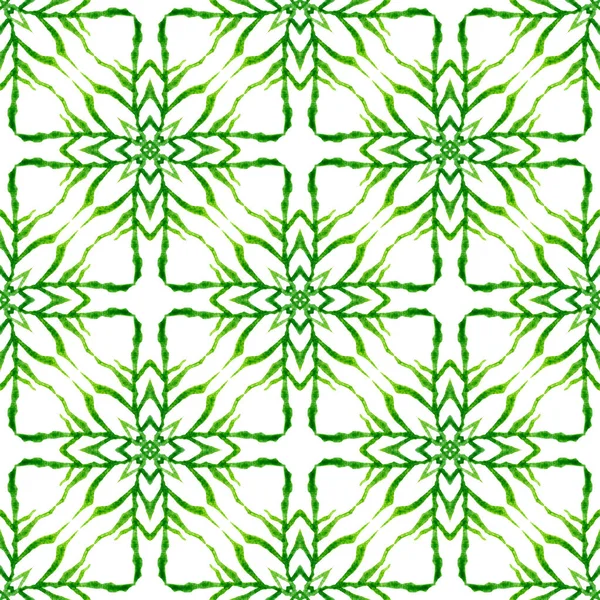 Textilfertiger Edler Druck Bademodenstoff Tapeten Verpackung Grünes Originelles Boho Chic — Stockfoto