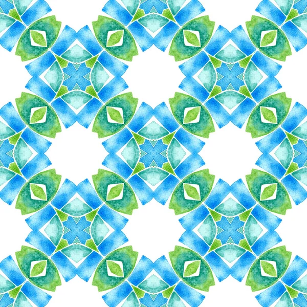 Wiederholen Gestreiften Handgezeichneten Rand Grünes Boho Chic Sommerdesign Textilfertiger Hervorragender — Stockfoto