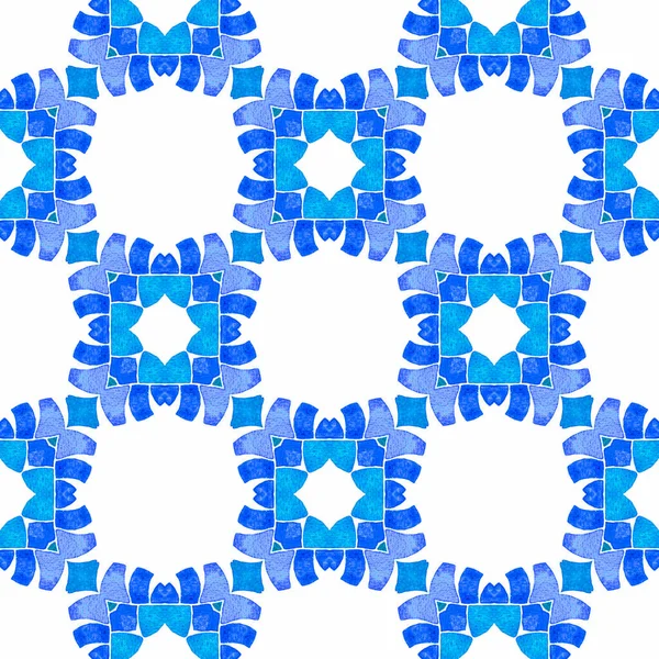 Textilfertiger Bezaubernder Druck Bademodenstoff Tapete Verpackung Blaues Ungewöhnliches Boho Chic — Stockfoto