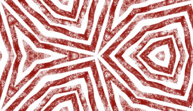 Tekrar eden mayo tasarımı. Şarap kırmızısı simetrik kaleydoskop arka planı. Yaz çöreği şekeri desenli. Tekstil hazır büyüleyici baskı, mayo kumaş, duvar kağıdı, ambalaj.