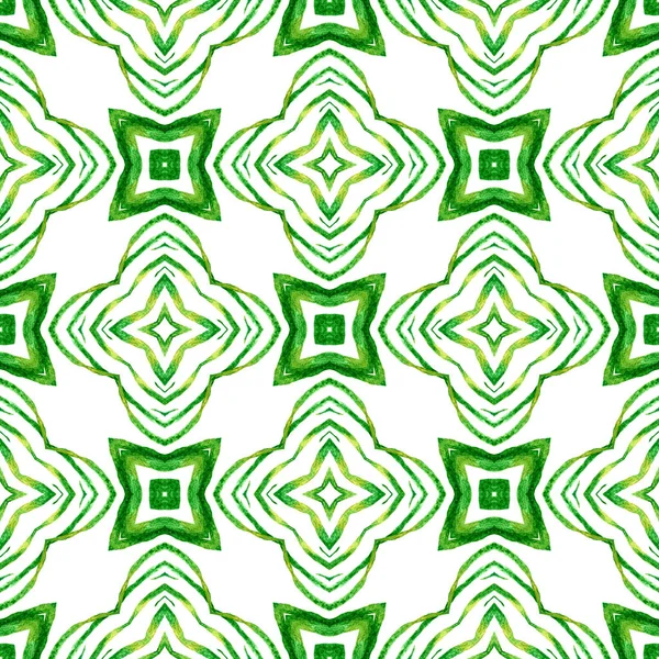 Carrelage Organique Design Été Chic Bohème Unique Vert Textile Prêt — Photo