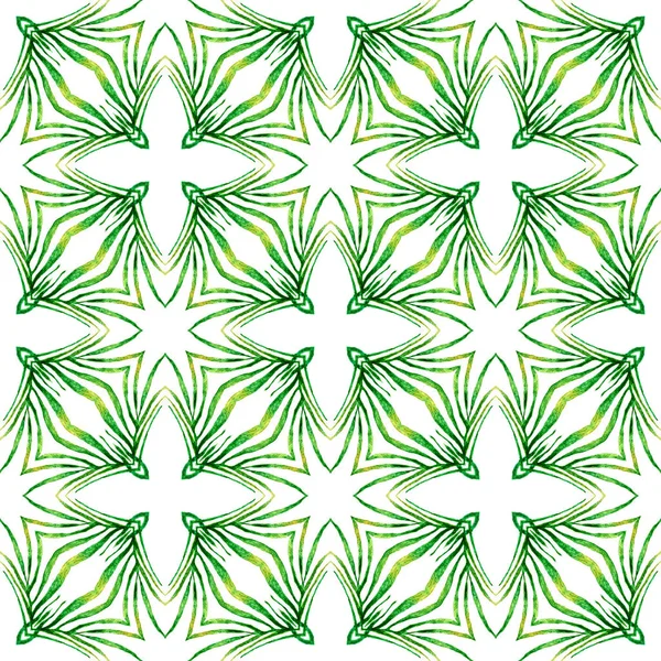 Diseño Rayas Dibujado Mano Verde Perfecto Diseño Boho Chic Verano — Foto de Stock