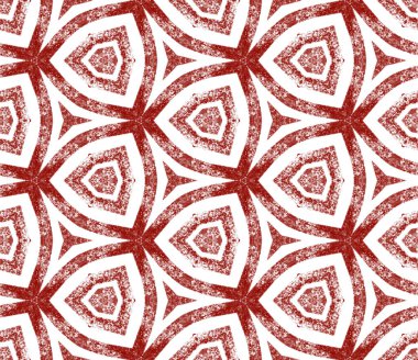 Madalyon pürüzsüz desen. Şarap kırmızısı simetrik kaleydoskop arka planı. Suluboya madalyonu, pürüzsüz fayans. Tekstil hazır zarif baskı, mayo kumaş, duvar kağıdı, ambalaj..
