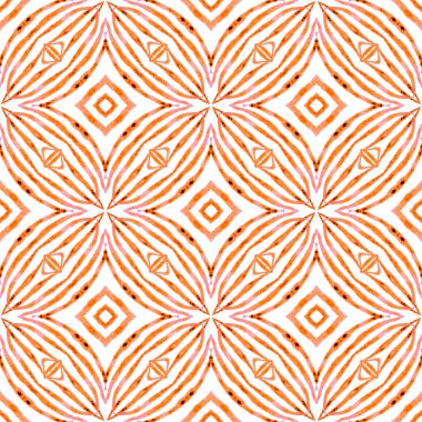 Tekstil hazır güzel baskı, mayo kumaş, duvar kağıdı, ambalaj. Turuncu ekstra boho şık yaz tasarımı. Yaz, egzotik, pürüzsüz sınır. Egzotik, pürüzsüz desen.