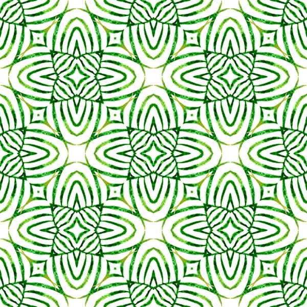 Εξωτικό Μοτίβο Χωρίς Ραφή Πράσινο Μοντέρνο Boho Chic Καλοκαιρινό Σχεδιασμό — Φωτογραφία Αρχείου